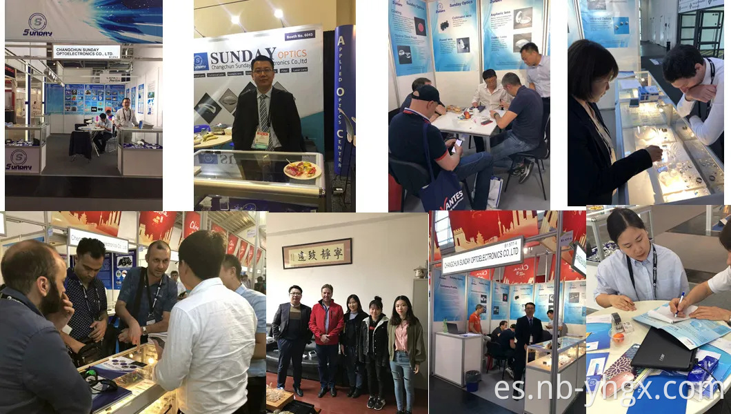 Lente óptica de media bola 25 mm Bk7 K9 Cuarzo de sílice fundido UV